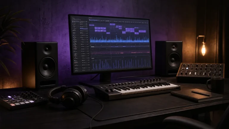Professional music production workstation for dark FL Studio beatmaking