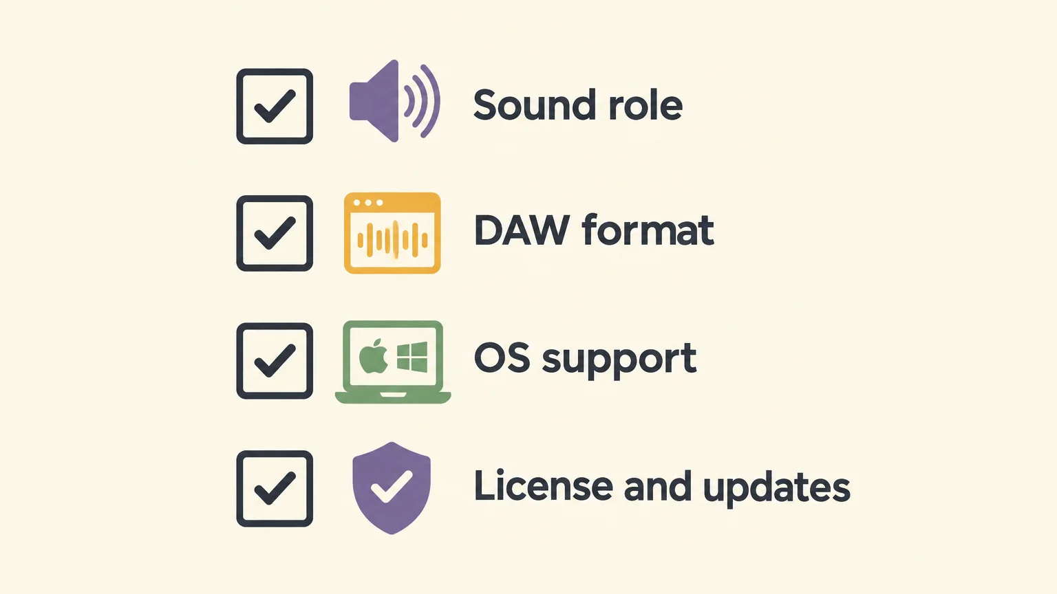 Four item checklist for choosing a trap production plugin